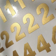 8cm Character High Waterproof Number Sticker 0-9 Red Gold House Number Serial Number Sticker Number 