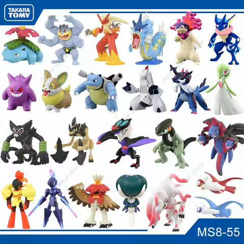 TOMY Pokemon Anime Figures Greninja Bulbasaur Squirtle Zoroark Gyarados Gengar Armarouge Ceruledge C
