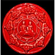 Thai Lanna Amulet Song Phra Jatukam Ramathep Roon MahaSetthi Red Ceramic Master Lp Nui Mass Chant Wa