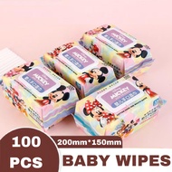 100PCS  Mickey Design Baby Wipes 1Packet 80Pcs Cute Cartoon Baby Wipes Baby Paper Towels Tissue Tisu