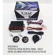 Toyota Vios 2008 - 2013 Alarm (Plug&Play)