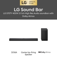 LG 2026 S70TY 400W 3.1.1ch High Res Audio soundbar with Dolby Atmos