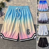 [7 Colors] Breathable Basketball Shorts, Embroidered with NBA Logo, Kyrie Irving Loose Quick-Drying,
