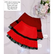 JG 2296 maroon pearl skirt