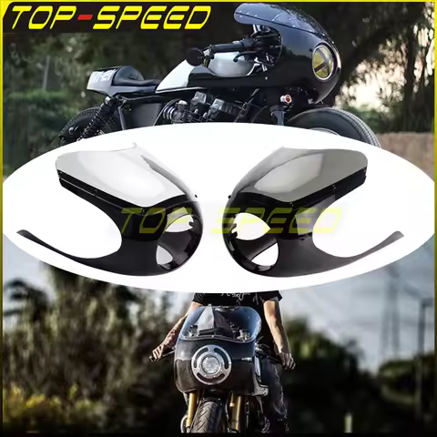 Cafe Racers Half Fairing Style 6-1/4" Head Light Mask Universal For Yamaha RD 400 500 Suzuki SV650X 