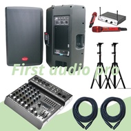 Paket speaker aktif baretone max 15H + Mixer ashley premium6