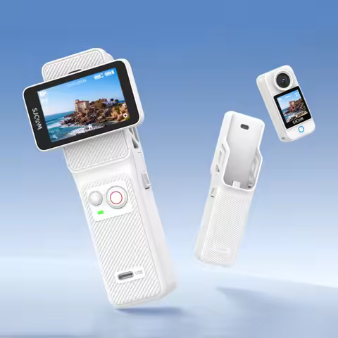 SJCAM New White C400 Pocket Handheld Action Camera,Vlogging Camera for YouTube Live Streaming