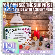 Christmas Advent Calendar, Crystal Ore 24 Days Christmas Countdown Calendar, Minerals Gift Box, Adve