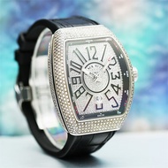 Fm VANGUARD Series Stainless Steel Back Diamond Automatic Mechanical Men's Watch V45