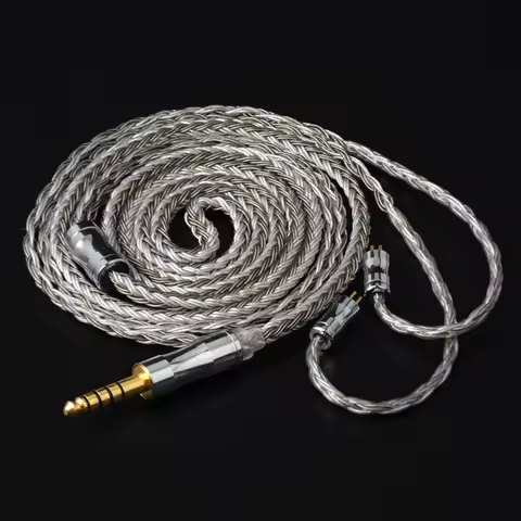 NICEHCK 16 Core C16-4 Silver Plated Conductor Earphone Cable 3.5/2.5/4.4mm Plug MMCX/2Pin/QDC Pin Fo
