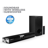 SonicGear SonicBar 5300BT Powerful Wirelss Soundbar Subwoofer for PC TV ARC AUX Optical 140w Max