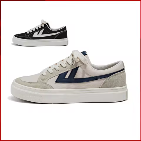 WARRIOR 2025 Men's Canvas Flat Shoes Casual Vulcanizing Breathable Thick-soled Sports Shoes Soft Com
