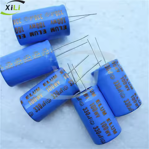 5PCS/LOT mid low frequency audio frequency divider non-polar NP electrolytic capacitor 100V330UF 100