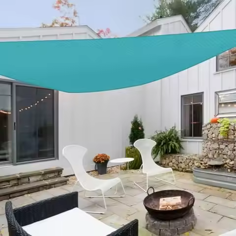 Triangle Sun Shade Sail Canopy 20'x20'x20' Turquoise UV Block Outdoor Patio Garden Heavy Duty