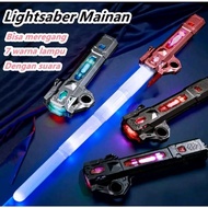 (COD) - 2 in 1 Laser Light Saber LED Light Sword Toy for Boys - Black