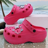 FENTINA Sandal Kodok Wanita Kekinian Sandal Jelly Wanita Selop Sandal Baim Wedges Platform