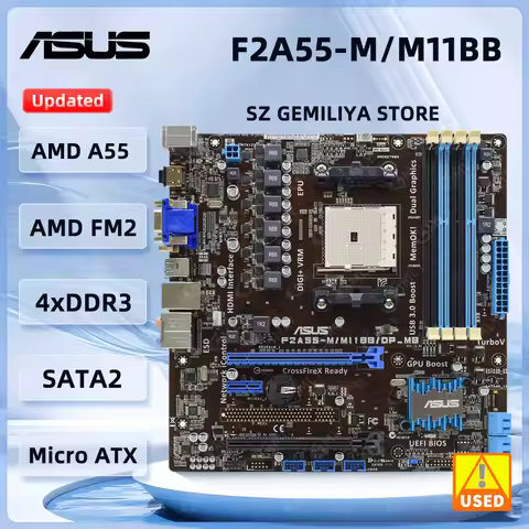 ASUS F2A55-M Motherboard F2A55-M/M11BB Socket FM2 DDR3 64GB AMD A55 support A4-5300 A8-6500B A4-7300