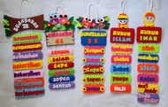 Hiasan rukun iman islam budayakan 5s budayakan 6s dan budayakan 7k hiasan sekolah handmade