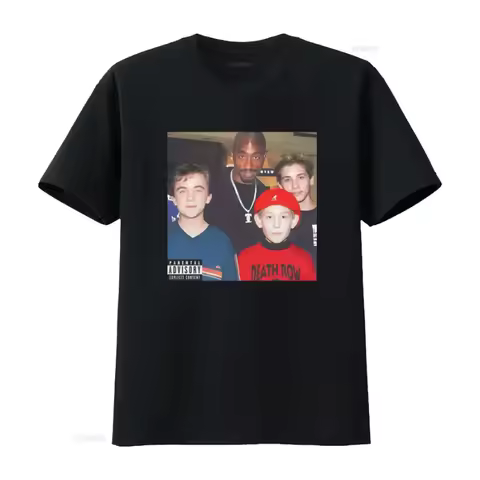 Death Row Retro Top Malcolm in the Middle 2 Pac T-shirt for daily wear, elastic and comfortable, neu