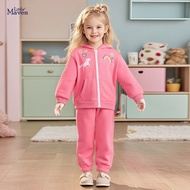 Style Children's Clothing Autumn Long-Sleeved Girls' Suit Cute Fleece-Fleece Thick Children's Suit 1