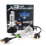 Car LED Lights X3 H1, H4, HB3, HB4, H7, H11/H16/H27/H8 With ZES 2nd G CHIPSET!