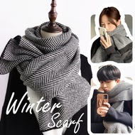 [Ready + Express + Gift Wrapping] Wool Scarf, Scarf for Men and Women, Thick Warm Wool, Size 180cm x