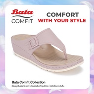 Bata บาจา Comfit รองเท้าเพื่อสุขภาพหูหนีบ พร้อมเทคโนโลยีWellness สำหรับผู้หญิง รุ่น SONATA สีชมพู 60