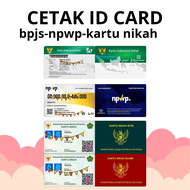 CETAK KARTU BPJS KARTU NIKAH BAHAN PVC ID CARD