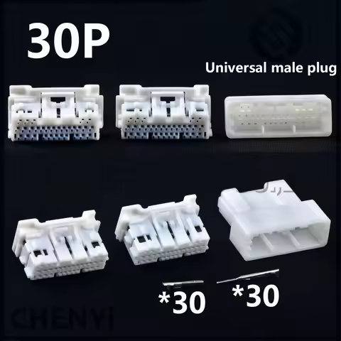 30 Pin Automotive connector BCM system ECU Wire harness plug 90980-12E93 90980-12E91 For Toyota 4A S