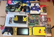 switch pokemon 寶可夢 主機 連兩個遊戲 兩個良值手把 加配件 不散賣