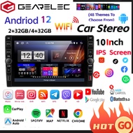 GEARELEC 10 inch Android 12 Car Radio with CarPlay GPS Navigation Bluetooth/WiFi/FM Radio/Multimedia Receiver