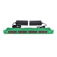 PoE Texas 24 Multi Port IEEE 802.3at PoE+ Injector - Gigabit Data Active Power Over Ethernet for Hig