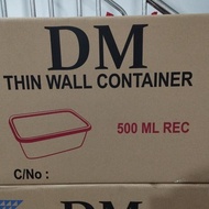 Termurah!! 500 Pcs Kotak Makanan Thinwall Merk Dm 500Ml/500 Ml .