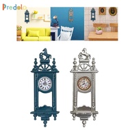 predolo 1:12 Dollhouse Wall Clock Mini Pendulum Clock Furniture Decor Accessories for Decoration