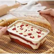 (10pc) Desert box tiramisu desert mica box/ clear mica cake/ korean desert mica cake/