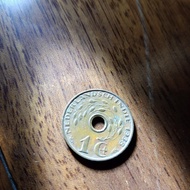 koin 1 cent 1938 lubang