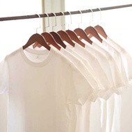 ((Three Pieces 78 Yuan) 2g Pure White Small Neckline Half-Sleeve Pure Cotton Short-Sleeved T-Shirt L