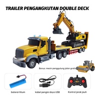 Tatajoy Mainan Mobil Remote Control Set Mainan Trailer Besar RC 11 Channel Truk Trailer & 11 Channel
