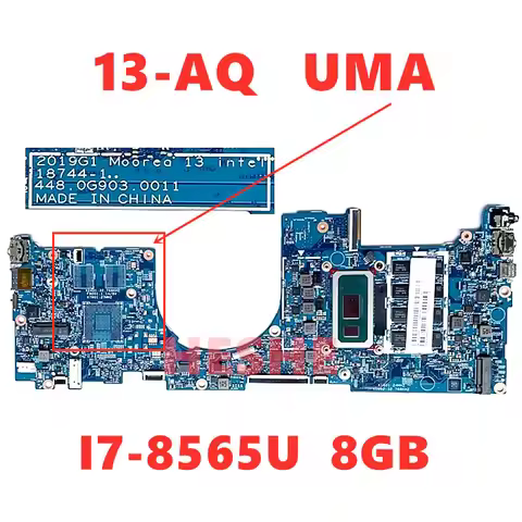 18744-1 MB For HP ENVY 13-AQ 13T-AQ Laptop Motherboard With I5 I7 CPU 8G 16G 100% test OK