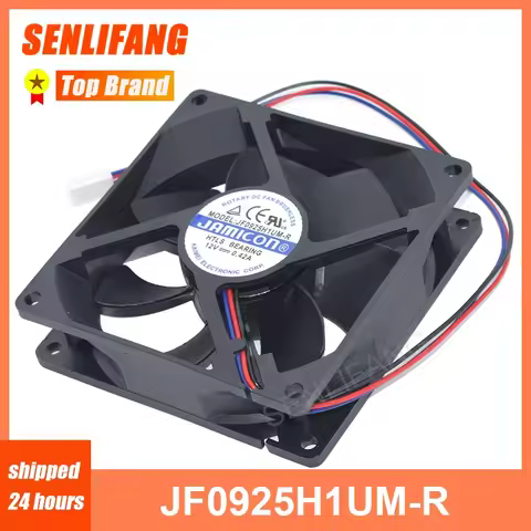 NEW for Jamicon JF0925H1UM-R DC 12V 0.42A 90x90x25mm 3-Wire Server Square Fan