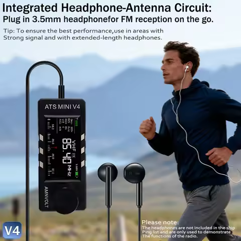 ActivityUpgrade V4 ATS MINI SI4732 Radio ALL Band DSP Radio FM AM SSB LSB USB Receiver,built-in Hi-Z