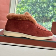 gff 2025 Winter New Style LP Slip-On Higff-Top Loafers - Comfortable Fur-Lined Couple Shoes