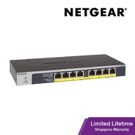 NETGEAR GS108LP 8-Port Gigabit Ethernet Unmanaged PoE Switch with 8 x PoEplus  60W Upgradeable, Desktop Rackmount