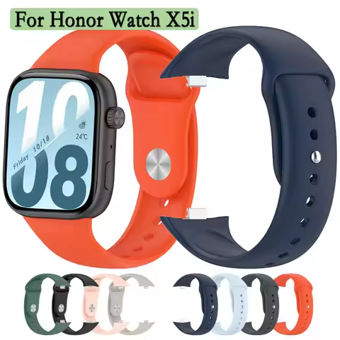 Strap For Honor Watch X5i Single Color Wristband Soft Silicone Watchband Replacement Correa For Hono
