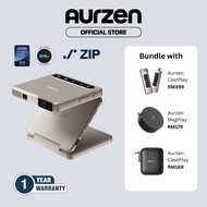 [BUNDLE] Aurzen ZIP Tri-Fold Portable Mini Projector with Accessories