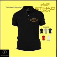 MICROFIBER DRY FIT JERSEY Polo T Shirt Embroidery Sulam logo ETIHAD AIRWAYS Polo Classic T Shirt Emb