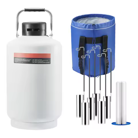 SucceBuy Liquid Nitrogen Tank 30 L Aluminum Alloy Liquid Nitrogen LN2 Tank Dewar Beauty Industry Sem