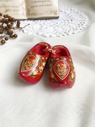 【好日戀物】荷蘭vintage經典紅色手工木屐傳統木鞋擺飾裝飾禮