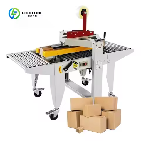 Customized Semi-Automatic Small Carton Sealing Machine with Gear for Beverage and Apparel Packaging 