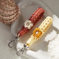 手工編織迷你花花手機掛繩 手機背帶
